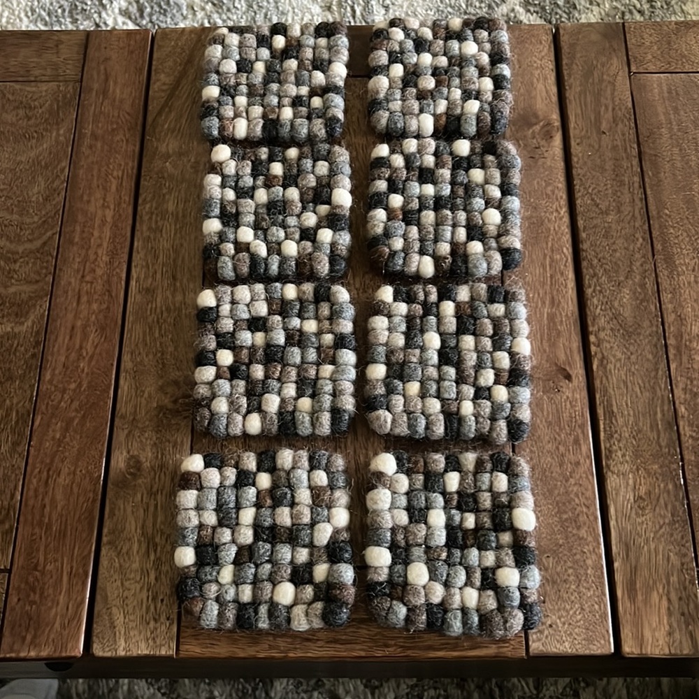 Handmade Wool Coasters - Picture 2 of 4